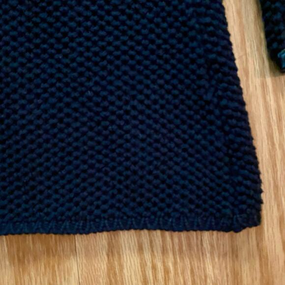 Chicos Black Knit Fringe Leather Cardigan Jacket Womens Small - Picture 10 of 16